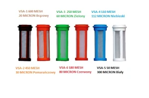 Filtr liniowy do Devilbiss VSA zielony 250 MESH 1 sztuka