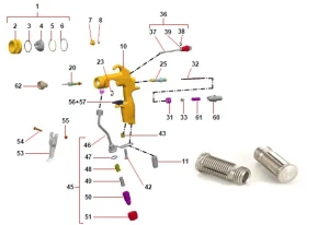 Korpus trzpień filtra do pistoletu AIRMIX 029.520.310 i 029.720.083 MVX XCITE