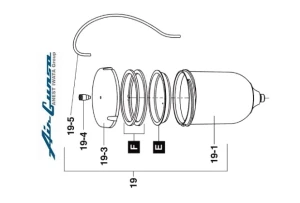 Uszczelka Iwata Air-Gunsa dp Pistoletu lakierniczego AZ3 CONCEPT - F uszczelka pokrywka 4 szt.