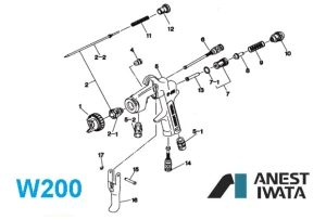 Zawór regulacji szerokości strumienia pistolet W200 93840601 poz 6