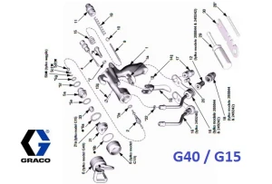 Uszczelka Graco do pistoletu G40 w głowicę cienka 6B 15G320