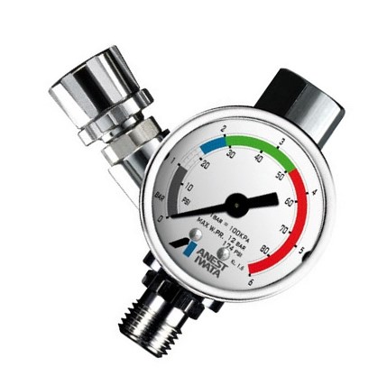 Regulator reduktor z manometrem do pistoletów lakierniczych IWATA AFV-1