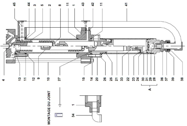 Mieszek teflonowy hydraulika pomp H120 Flowmax Kremlin 044970055 p5