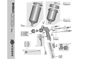 Spust cyngiel pistolet SAGOLA 4500 zasilanie grawitacyjne p16