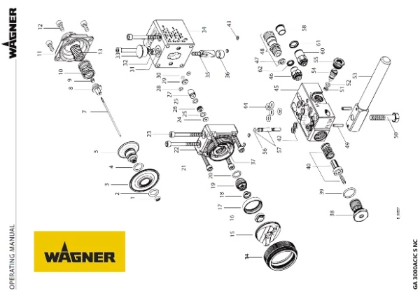 Głowica Wagner do AC GA3000 niebieska 364911 zamiennik GM3000