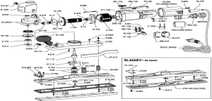 Szczotki węflowe do szlifireki Rupes 2 szt BR BK SL42 LH16/18 LHR15/21 BA EK AR Oryginalne 47.105