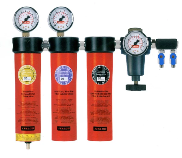 Odwadniacz filtr reduktor powietrza ITALCO AC-6003 5300 z manometrem i regulatorem filtr węglowy 2500l/min