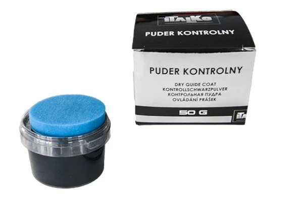 Puder do kontroli lakieru ITALKO 100g z aplikatorem biały