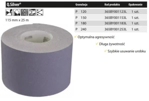 Papier ścierny MIRKA Q.Silver P120 115mm x 25m rolka 365BY001123L