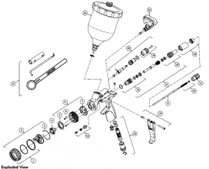 Dysza devilbiss 1,2mm do pistoletu Devilbiss DV1-210-12C 704442