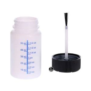 Buteleczka do lakieru Colad 50 ml pędzelek kulka butelka zpodziałką