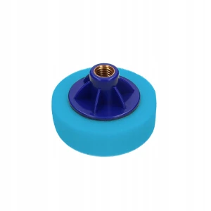 Tarcza gąbka polerska BC gwint M14 niebieska 80mm