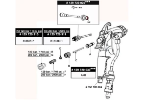 Zestaw zaworu powietrza do pitoletu XCITE Kremlin 129.729.911