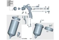 Kubek do pistoletu lakierniczego SAGOLA 3300 650 ML + sitko
