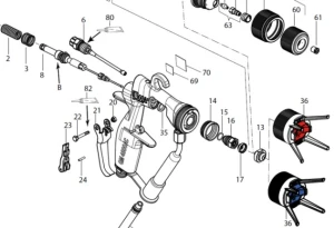 Nakrętka trzpienia spustu pistolet WAGNER GM4600 GM4700 p20 0394318