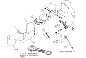Nagłowie z regulacją do hełmu maski lakierniczej Pro Visor 650 Devilbiss PROV-40-K