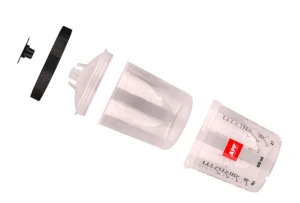 Kubki do aplikacji lakieru APP PPS miękkie z pokrywką i filtrem 190mik kubek twardy 50szt