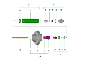 Uszczelka KREMLIN H 807 pod cylinder 044.586.007 10-14 20-15