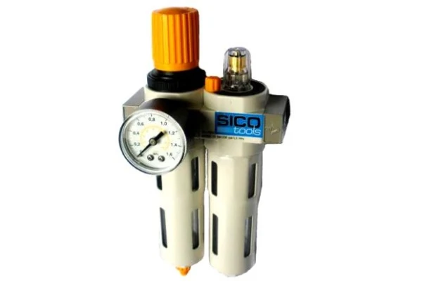 Odwadniacz filtroreduktor naolejacz sprężonego powietrza SICO 1/2 z manometrem
