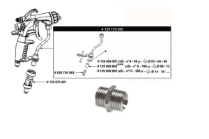 Nypel adapter złączka kremlin graco F1/2 JIC x M1/4