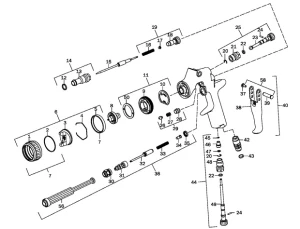 Spinka sprężyna rozpylacza do pistoletu DEVILBISS GTI PRI GPI JGA-156 p4