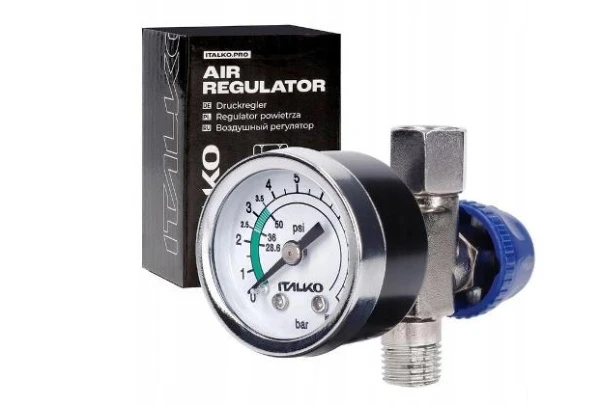 Regulator reduktor z manometrem do pistoletów lakierniczych 1/4 SICO