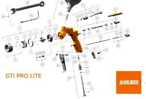 Uszczelka do pistoletu DEVILBISS GTI PRI GPI G SN-18-1-K2 1szt poz 10.