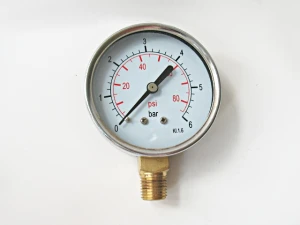 Manometr fi 63 mm 1/4 dół szklana szybka odporna na rozpuszczalnik