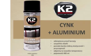 Spray cynk i aluminium podkład antykorozyjny K2 400 ml L352