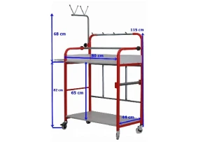 Wózek szlifierski pod odkurzacz szlifierki papiery ścierne KNS RED WZL