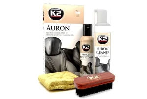 Preparay do czyszczenia renowacji skóry K2 Auron zestaw czyści zabezpiecza!