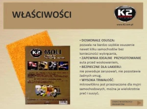 Mikrofibra 60x60cm do czyszczenia i osuszania K2 MOLI mikrowłókno