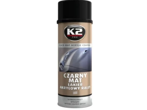 Spray lakier czarny mat akryl K2 500ml