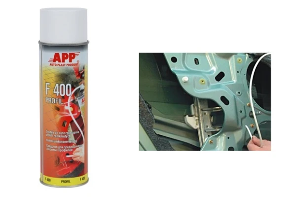 Spray wosk bursztyn do konserwacji profili zamkniętych APP F400 0.5L bezbarwny