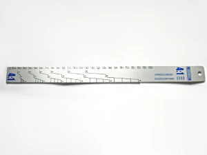 Listwa aluminiowa do mieszania lakieru z podziałka 4:1 2:1 CSV długość 38cm