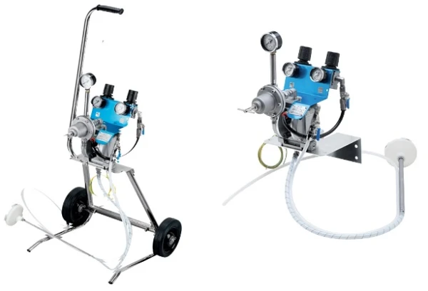 Pompa lakiernicza membranowa IWATA D90 na wózku 14069180 DPS-903G-WB.TE oksydowane aluminium