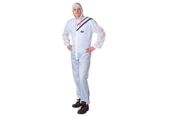 Kombinezon lakierniczy wielorazowy COLAD WHITE S 48 antystatyczny z kieszeniami nylonowy