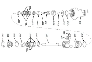 Uszczelka do agregatu graco MARK V VII standard na cylinder 160.325 czarna