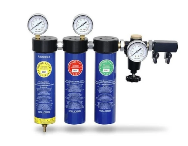 Odwadniacz filtr reduktor powietrza TopFinish AC-6003 5300 z manometrem i regulatorem filtr węglowy 2500l/min