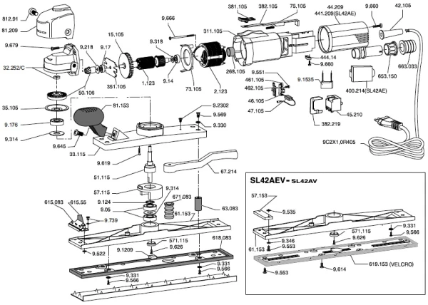 Regulator elektroniczny obrotów do szlifierki Rupes BR65, BR63, SL42, BR112, BR106. 400.214