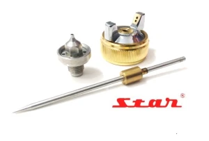 Dysza iglica rozpylacz STAR 1,2 mm LVLP Mini Gold srebrny korpus pistoletu