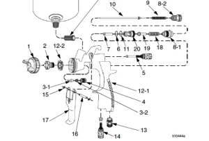 Podkładka pierścień dystrybutor powietrza pistolet GRACO FINEX 12-2 24C309