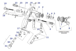 Głowica rozpylacz Binks AA10 TT do AA4400 54-5797-K P6