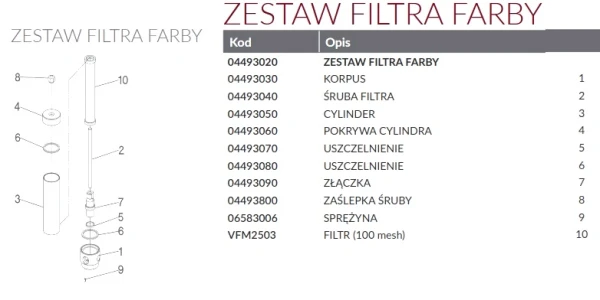 Uszczelka korpus filtra do pompy membranowej IWATA 120 90 04493080 p6