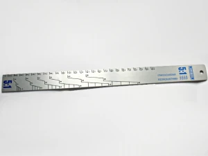 Listwa aluminiowa do mieszania lakierów z podziałka 3:1 2:1 BC długość 35 cm