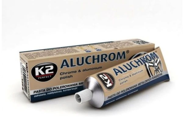 Pasta polerska K2 ALUCHROM  skuteczna pasta do chromu i metali kolorowych 120 gr