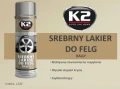 Spray srebrny lakier renowacjia zabezpieczenie felg samochodowych K2 0.5L