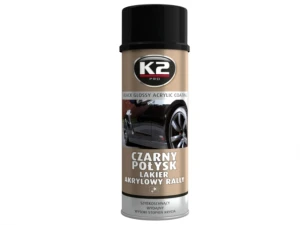 Spray lakier czarny połysk akryl K2 500ml