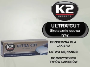 Pasta polerska K2 ULTRA CUT  skuteczna do usuwania nawet dużych rys 100 ml