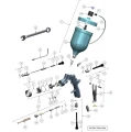 Pistolet malarski Devilbiss Advace HD GP CON 1,8 430 z kubkiem ciśnieniowym 0.6L GFC-512 ADV-GP-430-18